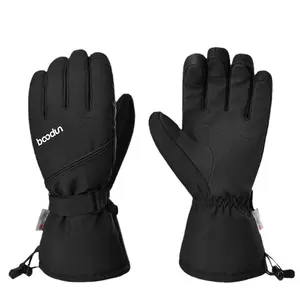 Boodun Waterproof Insulated Knit Cuff Glove Winter New Outdoor Ski Gloves 3M Velvet Inner Climbing Warm Gloves for Skiing & Climbing