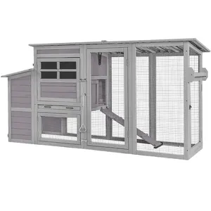 Aivituvin Large Chicken House | Outdoor Chicken Coop for 2-3 Hens - Chicken Coop with Wheels-AIR31