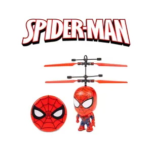 Marvel Licensed Big Heads Figures Remote Control Helicopter - Spider-man Captain America Iron Man Black Panther Hulk 5-Pack