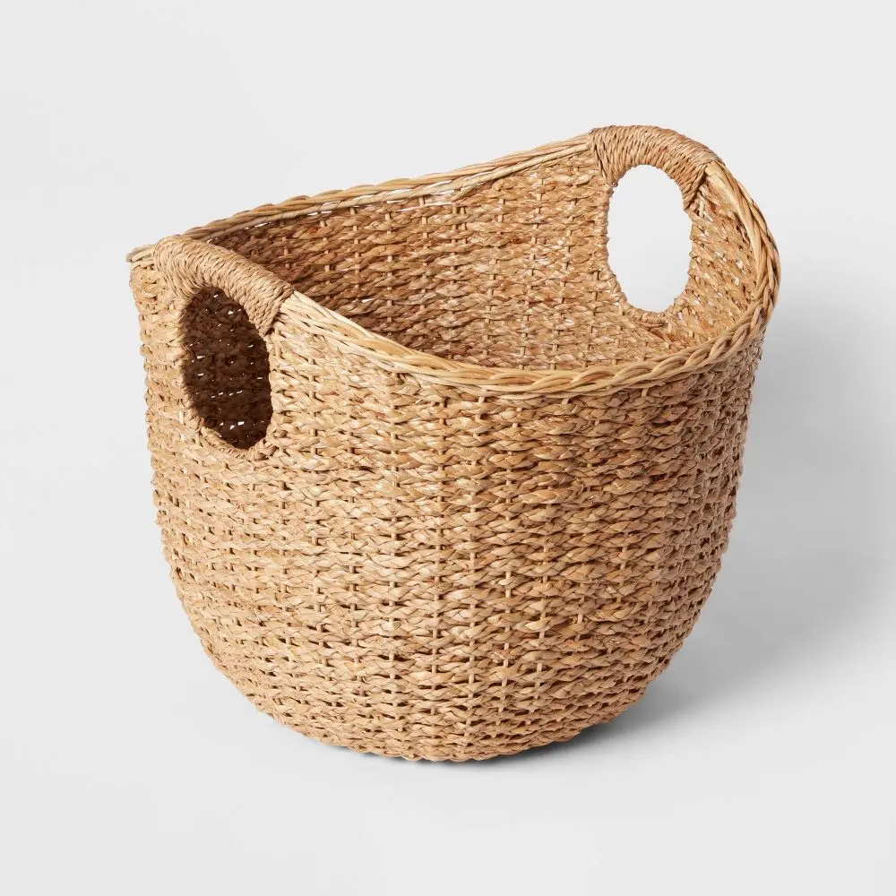 Large Round Braided Seagrass Basket - Brightroom