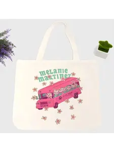 Melanie Martinez Music Portals Trilogy Tour Tote Bag Unisex Canvas Bags Shopping Bags Printed Casual Shoulder Bag Foldable