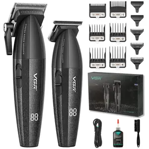 VGR 640 Professional Hair Clipper for Men, Hair Trimmer & Barber Clipper Set, Cord/Cordless USB Rechargeable Men's Hair Cutting Kit with LED Display, Perfect Gifts for Men