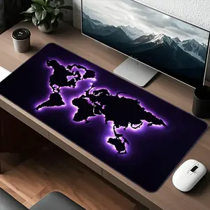 Viral Glow World Map Mouse Pad | Dark Mode Desk Mat | Oversized Non-Slip Office/Gaming Pad | Modern Travel Aesthetic Decor | Smooth Surface for Daily Use | Trendy Sleek Vibe Desk Setup 2026 #FYP #DeskGoals #GlowMapVibes #TravelDesk