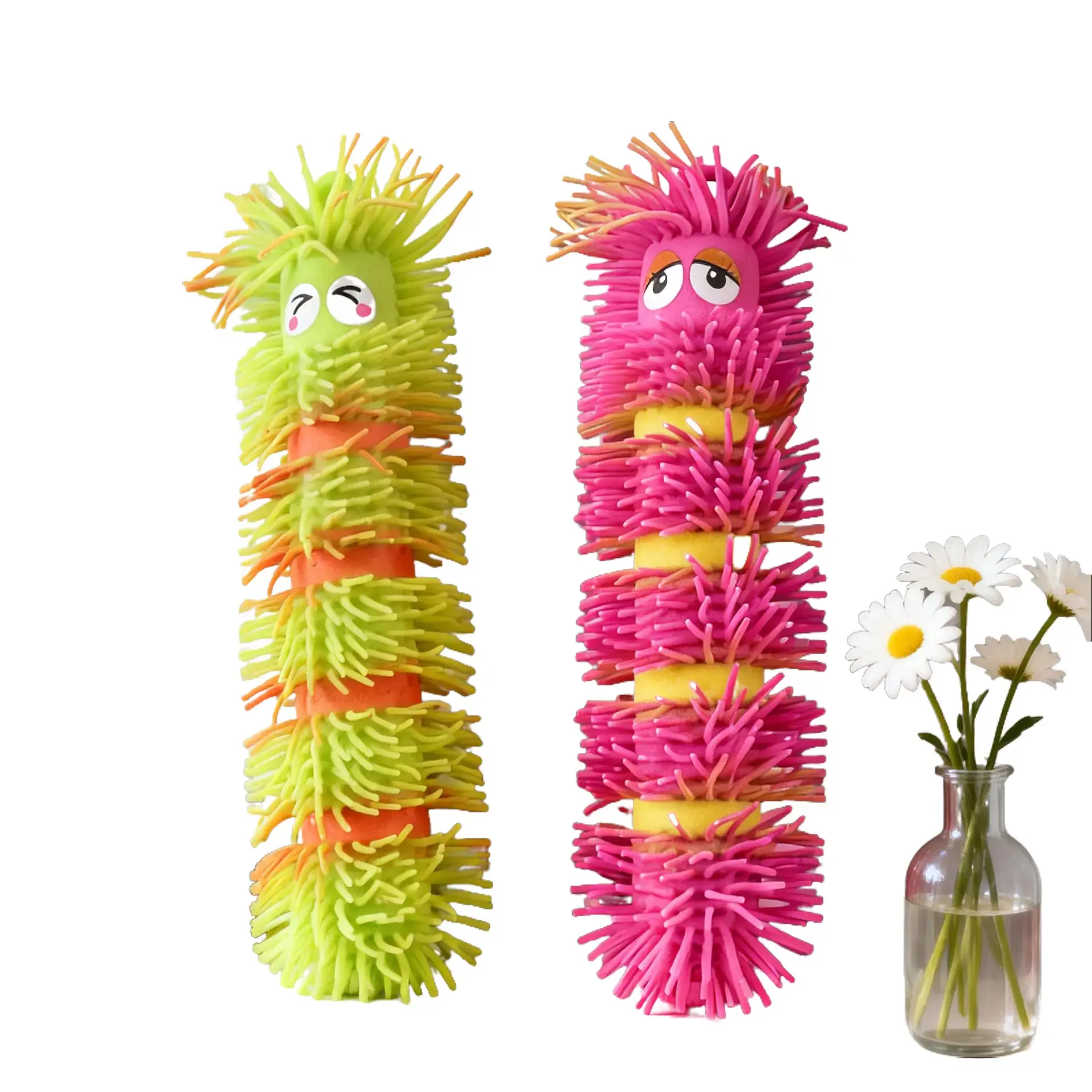 Giant Colorful Caterpillar Fidget Toy – Super Stretchy Sensory Stress Reliever