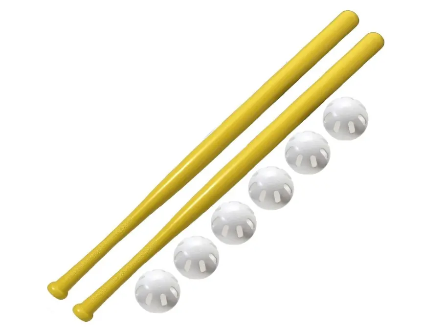 Wiffle Ball 2 Pack Wiffle 32" Bats and 6 Baseballs Official Size = 8 Pack