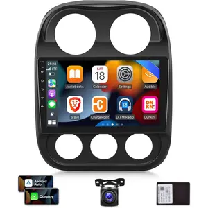 [2G+64G/4G+64G]Android 13 Car Stereo Radio for 【Jeep Compass 2010 2011 2012 2013 2014 2015 2016】 with Wireless CarPlay & Android Auto 10" Touch Screen GPS Navigation Bluetooth FM WiFi Mirror Link