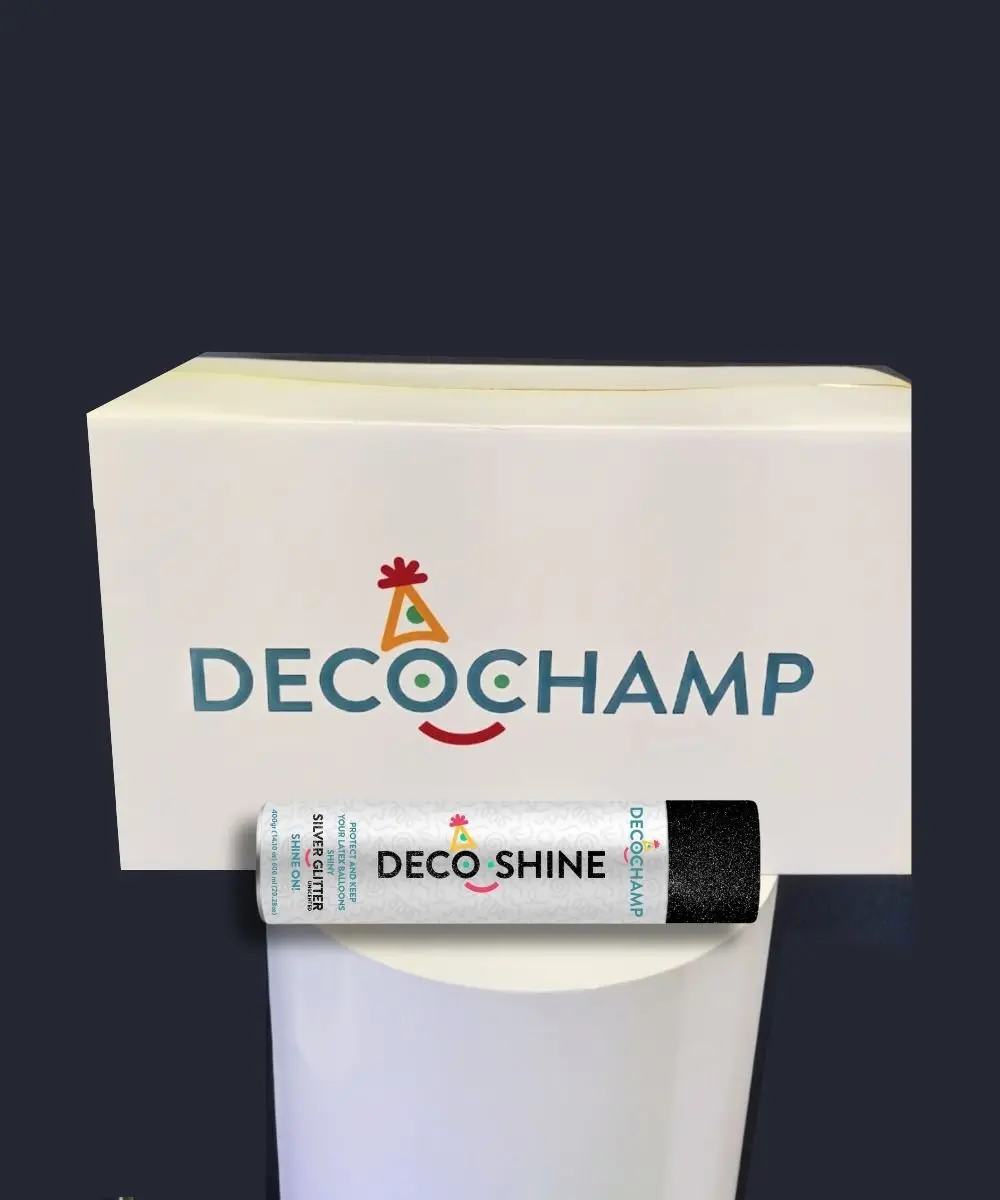 Decoshine Balloon Shine with Silver Glitter 600 ml BOX (24 Units)