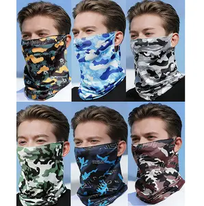 6 Pack Quick-drying Ice Silk Neck Gaiter Face Mask for Men Women, Breathable Soft Stretch Hanging Ear Face Cover, Reusable Washable Face Bandana Neck Scarf for Cycling Motorcycle Running Hiking Camping Fishing Skiing Outdoor Sports