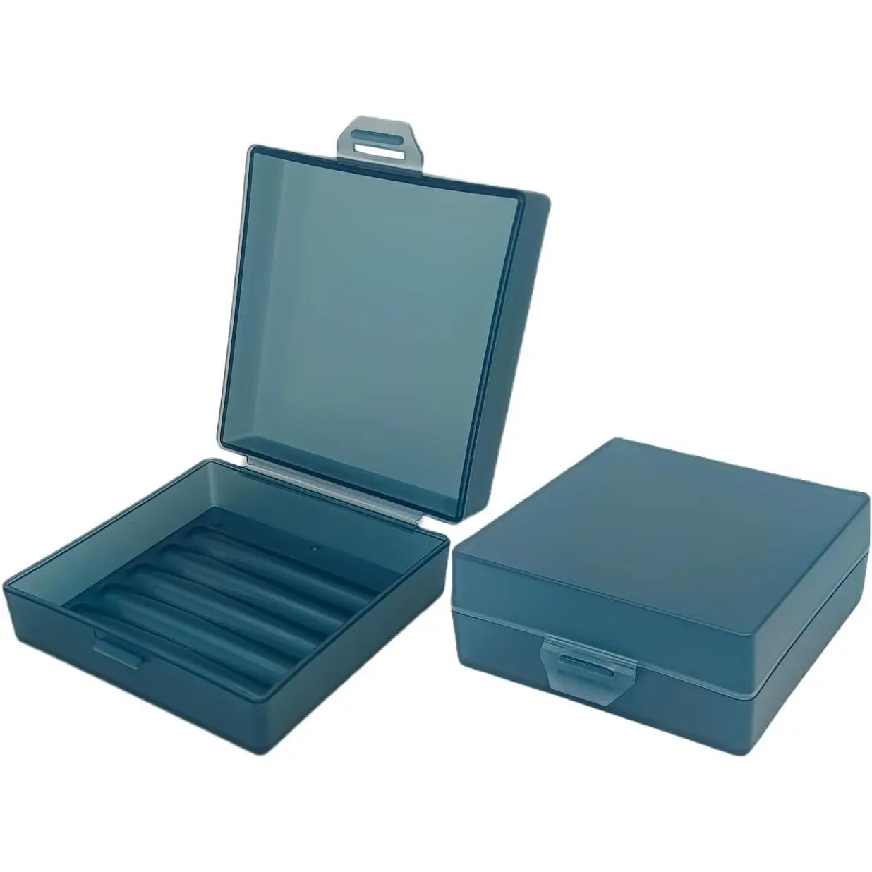 Soap Holder 2 Pack, Shower Bar Case Fit Dr Squatch Soap, Waterproof Travel Soap Container with Lid, Square Bathroom Soap Dish Box for Camping, Gym and Outdoor Traveling (Blue)