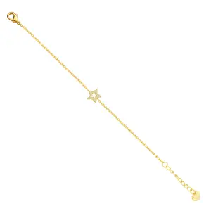 EVRY JEWELS Gold or Silver Plated Women's Hypoallergenic Stardust Bracelet