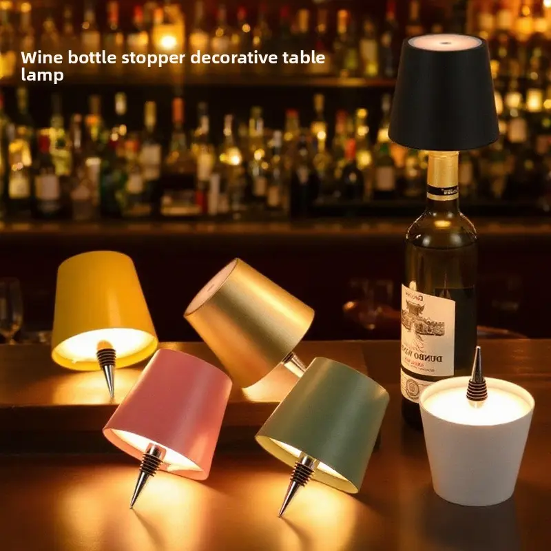 LED Bottle Stopper Night Light Rechargeable Bar Restaurant Ambient Lamp Outdoor Camping Table Decorative Lighting