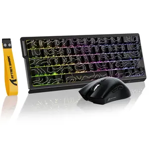 MAMBASNAKE X68 HE Wired Mechanical Gaming Keyboard & R1 Mouse Combo, Adjustable Actuation Keyboard & USB C/2.4G Wireless/BT Ultralight 18K DPI Mice for Esport Gamer