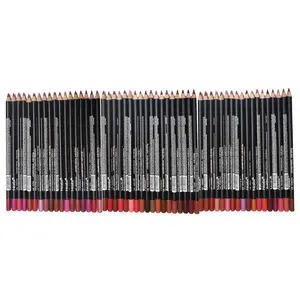 Nabi Cosmetic Lip Liner and Eyeliner Makeup Set - Smooth and Creamy Application, Long-Lasting Ultra Fine Pencil, 54 pcs