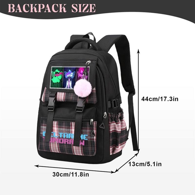 Deltarune Trendy Youth Laptop Backpack – Travel & School Bag, Perfect for Commuting, Camping & Daily Use, Durable Large-Capacity Design, Best Gift for Boys & Girls 11.8''*17.3''