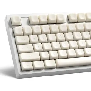 XVX White Jade Keycaps, Double Shot PBT Keyboard Key caps 132  MDA Profile Keycap Set Compatible with 60%/65%/75%/TKL/96%/  Layout Cherry MX Switches Mechanical Keyboard