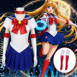 Women's Sailor Moon Usagi Tsukino Full Cosplay Uniform Set - Special Costumes, Matching Accessories for Cosplay Events