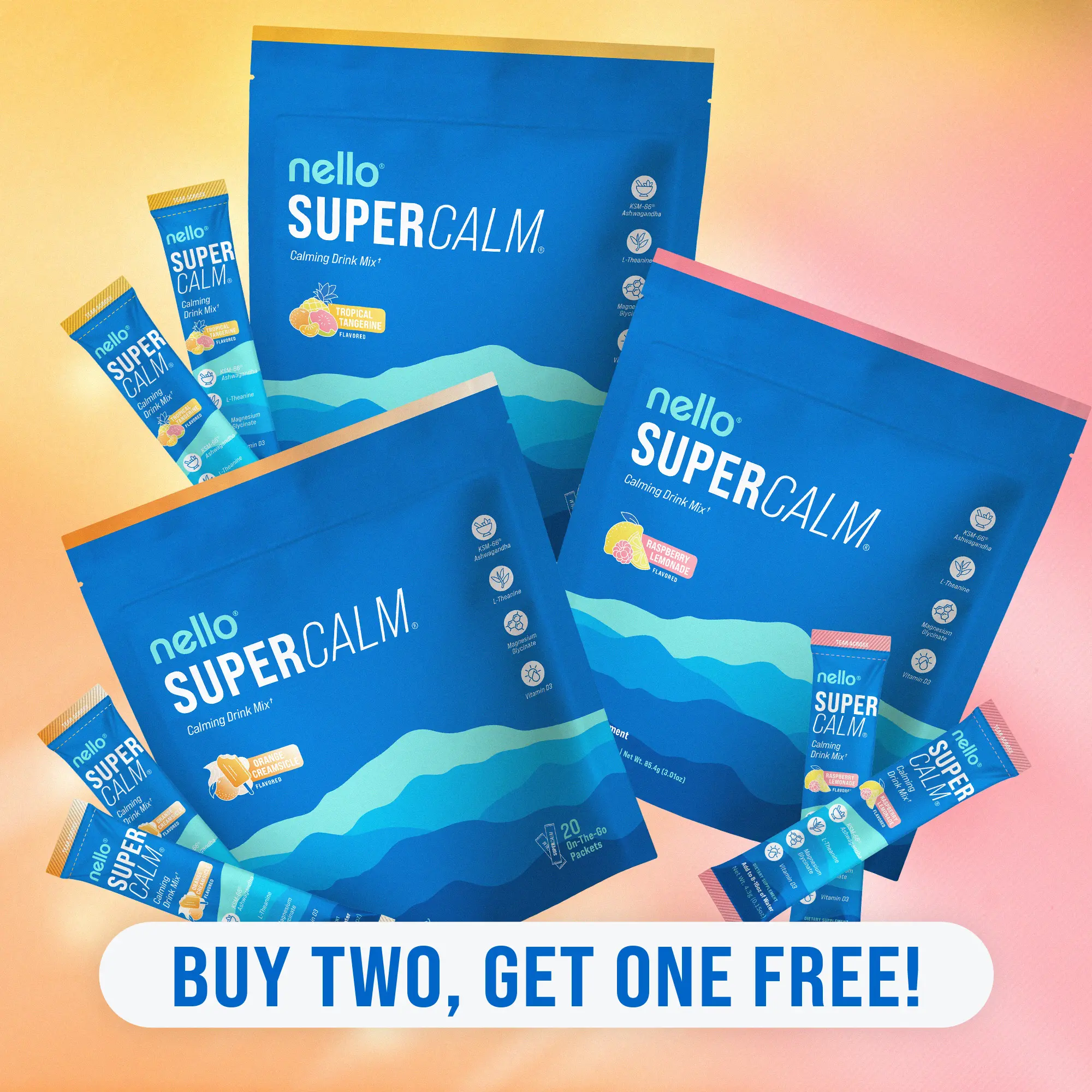 Orange Creamsicle + Rasp Lemon + Tropical Tang