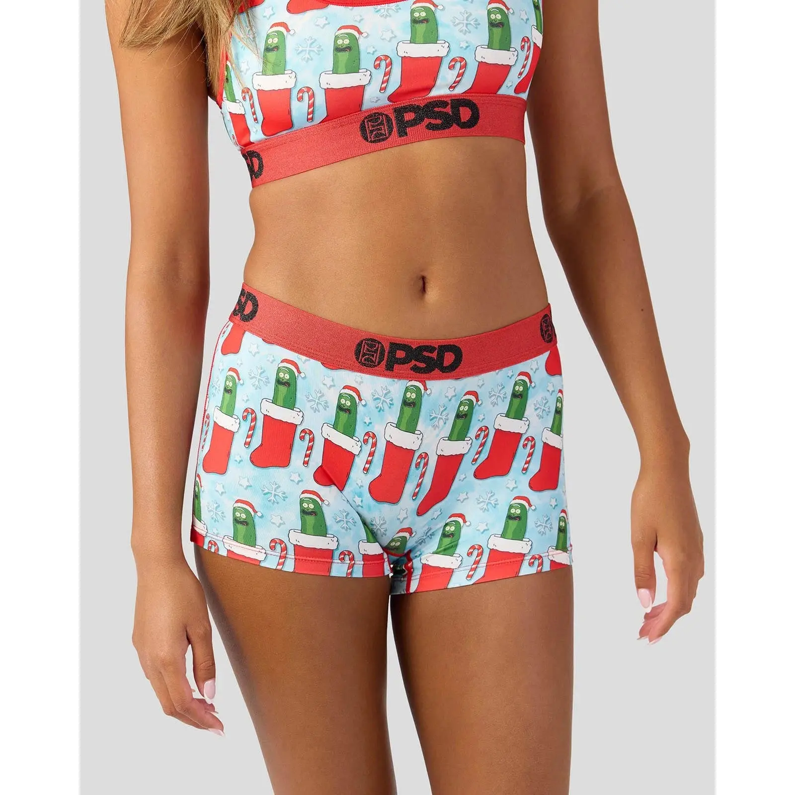 PSD Womens Happy Picklemas Boy Short Underwear - Comfortable, Breathable, Ultra-light Fabric