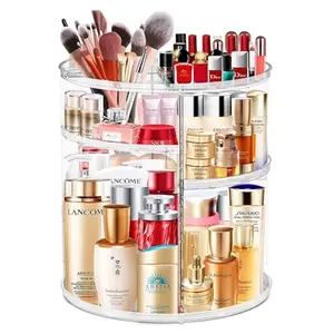 360 Rotating Makeup Organizer - Large Capacity Countertop DIY Spinning Organizer for Makeup Brushes, Lipsticks, and Perfume Holders Lightweight Pack