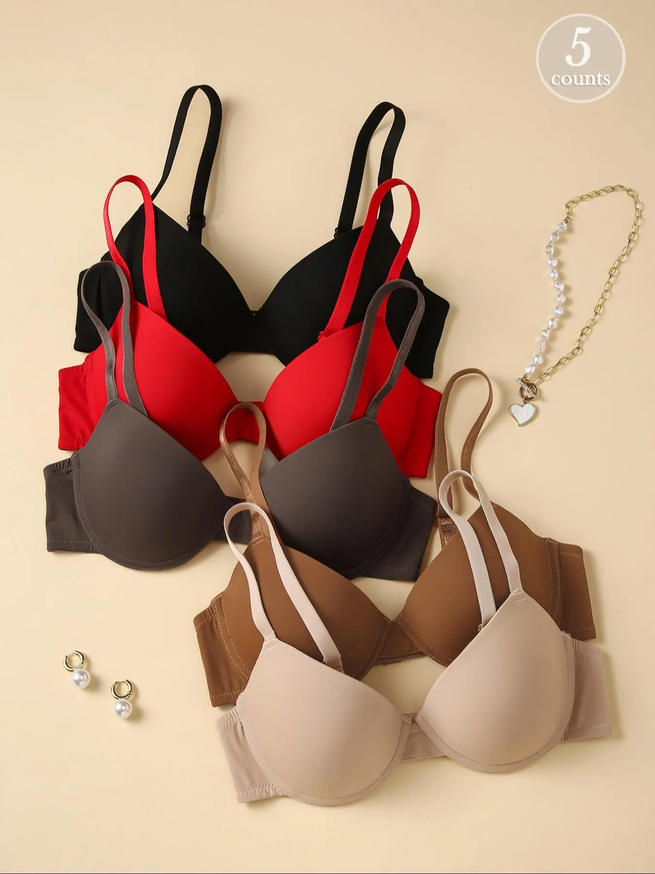 Women's Adjustable Strap Push-Up Everyday Bra, Soft Breathable Gathered Steel Ring, Casual Fitted Underwear for All Seasons, Summer Beach Wear, Soft Comfy Bra, Brassier