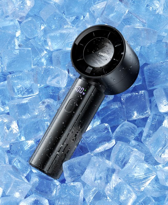 Handheld Fan High Speed 4000mAh 5-Speed Adjustment Digital Display Portable Ergonomic Turbopower for Hydration and Comfort