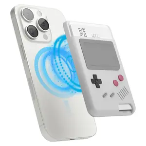 AW5 MagSafe Card Wallet - Retro Game Console Design, Holds 2 Cards, Durable Silicone Material, Accessory for MagSafe Compatible Smartphones and Cases