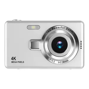 4K HD 1080P Digital Camera 96MP Autofocus Vlogging Camcorder 16X Zoom 2.4 Inch IPS Screen for Kid Adult Photography Compact Portable with 64G Memory Expansion Recording Cable