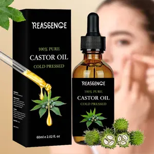 Organic Castor Oil (2 Ounces) - 100% Pure for Face, Skin and Body, Cold-Pressed Extraction, Ethane-Free. It rapidly relieves acne, skin inflammation, supports wound healing, and soothes eczema, piercings and irritation.