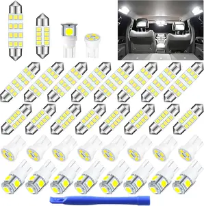32 Pieces Dome Light LED Car Interior Bulb Kit Set 194 T10 DE3175 578 31mm 42mm Bulbs Interior Replacement Lights for Car Indoor Map License Plate Door Side Marker Cornering Trunk Light - White