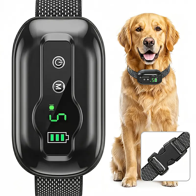 Dog Bark Collar - 5 Sensitivity Levels, Waterproof, Detachable Easy-to-Clean Pet Training Collar with Beep, training clicker、anti strangulation collar、Vibration Modes, ABS Material, Hand Wash Only, No Harmful Shocks PB30CV