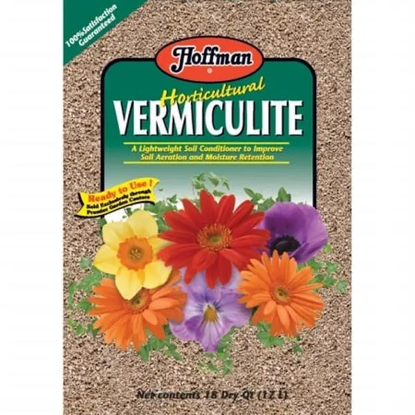Hoffman 18qt Horticultural Vermiculite, Soil Conditioner for Garden Soil, Improves Aeration and Moisture Retention