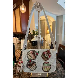 Trending Beaded Bags and Resort Collection - Cupcake with Matching Cupcake Bag Charm