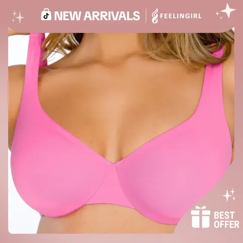 FeelinGirl FeelSoft Minimizer Bras for Women Comfort Underwire Balconette Bras Plus Size Full Coverage No Padded Seamless Daily Bras Womenswear Comfortable newarrivals#SohoChic