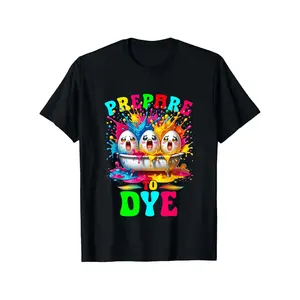 GGOR Prepare To Dye - Easter Egg Hunting Egg Dye Easter T-Shirt| Vintage Style, Crew Neck, Slight Stretch Fabric, Regular Fit, Perfect for Adults