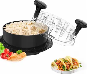 Chicken Shredder, 2025 Pro Chicken Breast Shredder Tool Twist Large, Visible Meat Shredder Machine with Widened Anti Slip Mat Fix, Suitable for Tocas, Buffalo Chicken Dip, Dishwasher Washable