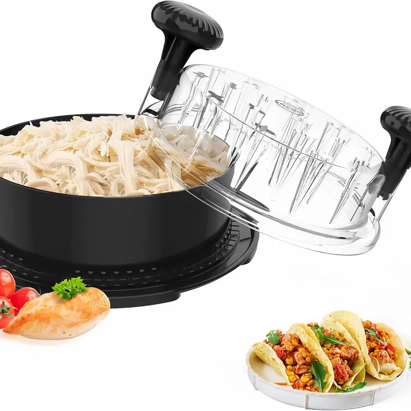 Chicken Shredder, 2025 Pro Chicken Breast Shredder Tool Twist Large, Visible Meat Shredder Machine with Widened Anti Slip Mat Fix, Suitable for Tocas, Buffalo Chicken Dip, Dishwasher Washable