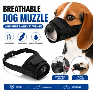 Comfortable Dog Muzzle for Training & Walks, Breathable No-Eat Mouth Cover with Adjustable Fit, Anti-Bite Anti-Bark Design for Dogs