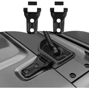 Hood Hinge Cover Exterior Decoration Kits Accessories for Jeep Wrangler JL JLU and Gladiator JT 2018-2023,Matte Black