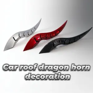 Dragon Horns for Car Roof – Universal Fantasy Car Horn Decoration – Carbon Fiber Look Styling Accessories for SUV, Truck & Sedan – Easy Mount Roof Ridge Accent – Unique Auto Modification Gift