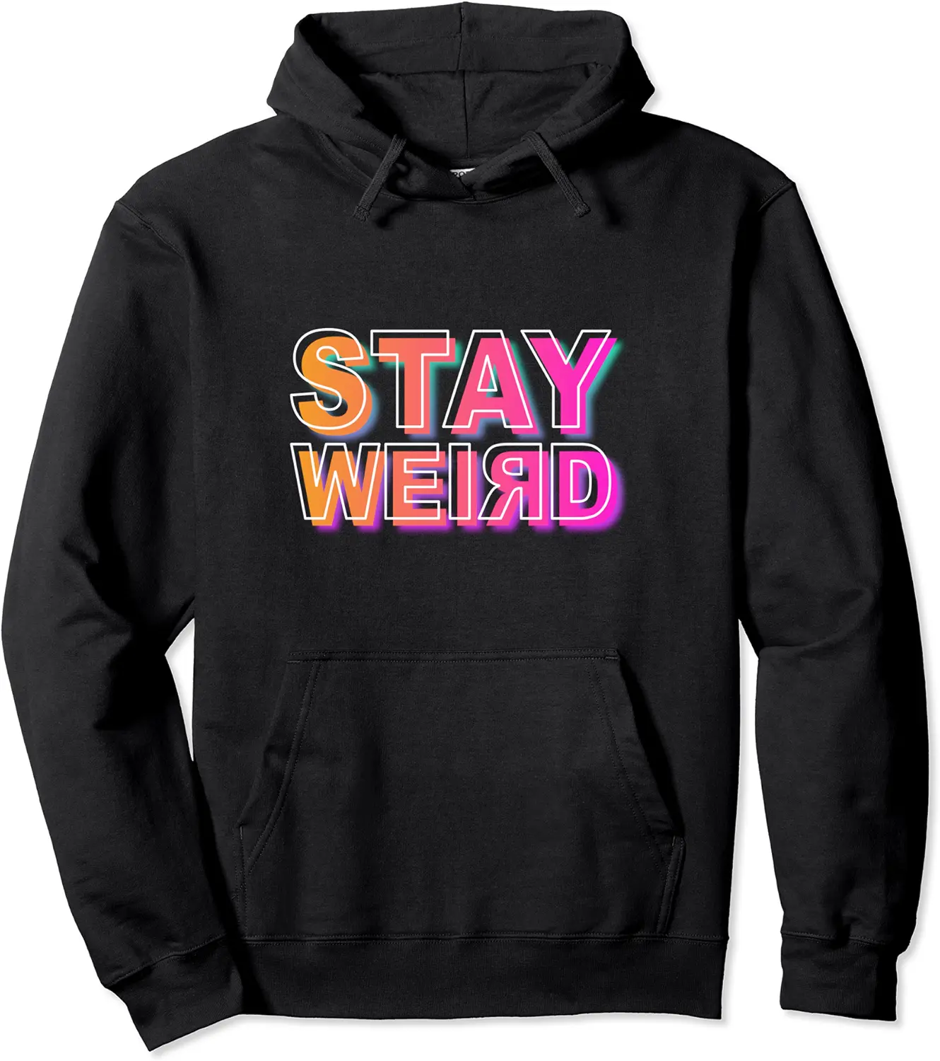 Funny: Stay Weird written upside down Pullover Hoodie - Jenniferlau Shop 91B0CB3PCBH4