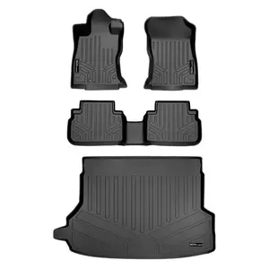 SMARTLINER 3 Rows Custom Fit Floor Liners Compatible with 2019 - 2024 Subaru Forester (Gasoline | Cargo liner fits with or without subwoofer)
