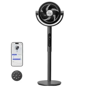 Levoit Corebreeze R432 Smart Standing cooling Fan 1451CFM High Airflow WiFi/Voice Control 12H Timer 120°+90° Oscillating 20dB 12 Speeds Pedestal & Tabletop