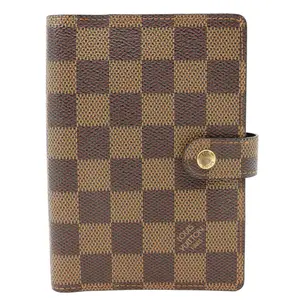 Pre-owned Louis Vuitton Damier Ebene Planner Cover Agenda Brown