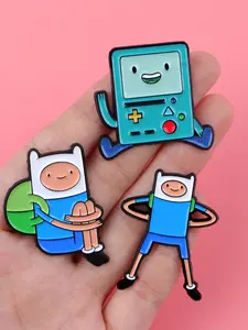 3pcs/set Adorable Adventure Cartoon Game Character Pin Badge, Zinc Alloy Simple Design Brooch, Perfect for Sweaters Skirts Backpacks, Fashion Daily Clothing Accessories