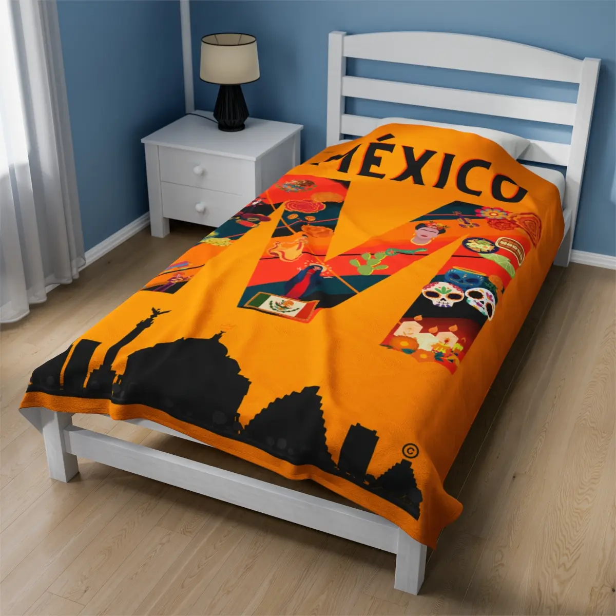 Mexico Plush Blanket, Soft and Cozy Throw for Bed or Couch