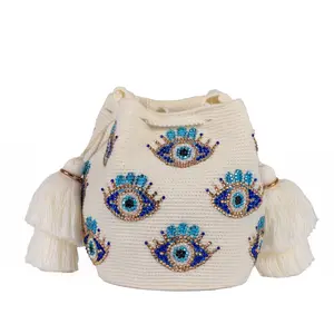 EVIL EYE BEADED BOHO ARTISAN PURSE