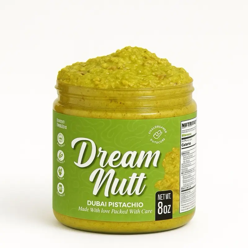 Dubai dip in a Jar - Pistachio Treat Crunchy Dessert with Butter, 8oz Jar, All Ages, Snack Sweet Dubai dip in a Jar - Pistachio Treat Crunchy Dessert with Butter, 8oz Jar, All Ages, Snack Sweet