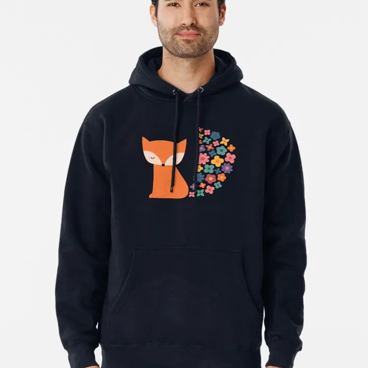 Floral Fox Pullover Hoodie Unisex wear hoodie & sweatshirt, Casual street wear