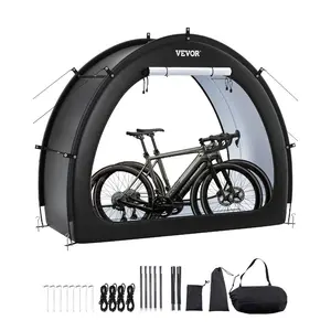 Fathersdaygift  Outdoor Bike Storage Tent, Waterproof Tent, Holds 1-2 Bikes, Spacious Fan-Shaped Design with Ventilated Window, High-Strength Fiberglass Frame, Dual Zippers for Bicycle Storage