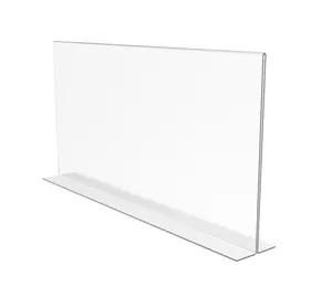 FixtureDisplays® 1PK 17 x 11" Clear Acrylic Sign Holder for Tabletops, Horizontal Table Tent Frame Photo Sign Menu, Bottom Insert 11193-2-17X11 Peel off protective film (white) before use. 11193-2-17X11